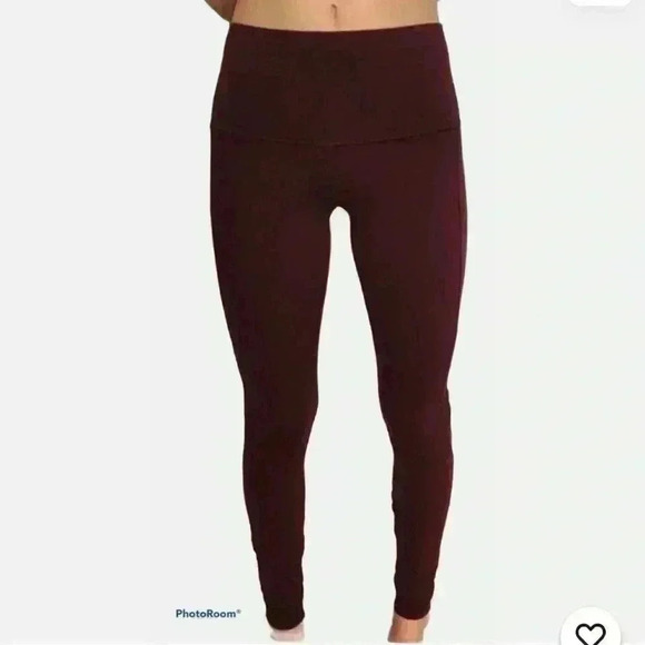 Lululemon Black Cherry  24” leggings perfect preowned - Picture 7 of 8